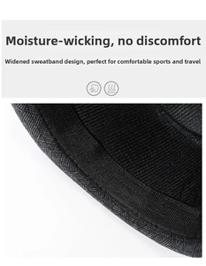 Macro shot of breathable sweatband inside a vintage plaid fedora hat with clean stitching