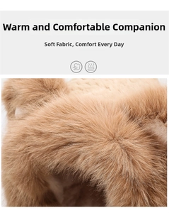 Close-up of thick plush faux fur fabric showing soft texture and warm knitted base