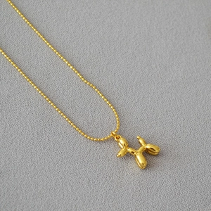 Collier Pendentif Chien Ballon en Laiton Plaqué Or Accessoires Quotidiens Minimalistes Bijoux de Mode pour Femmes