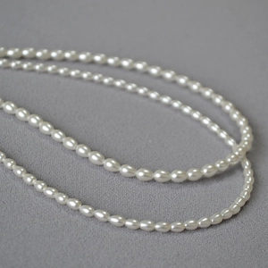 Collier Minimaliste Élégant Avec Imitation Künstliche Perles De Riz Et Fermoir En Alliage Pour Femmes Bijoux Quotidiens Chaîne Extension Réglable