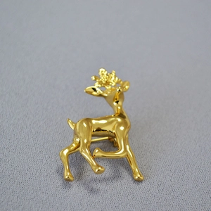 Eleganter Vergoldeter Messing Rentier Brosche Für Damen Exquisite Hirsch Tier Anstecknadel Für Weihnachtsfeier Geschenk Schmuck