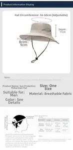 Size guide for sun hat with 56-60cm adjustable head circumference and measurement steps