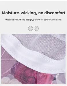 Détail de l'intérieur en maille respirante avec bandeau anti-sueur pour chapeaux
