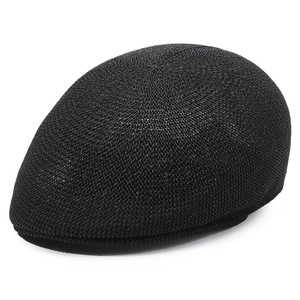 Classic black knitted breathable mesh ivy cap for men and women with flat brim