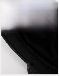 Close-up of the breathable moisture-wicking sweatband inside the retro plaid octagonal hat