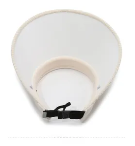Detail view showing white sun hat interior with breathable sweatband and adjustable buckle