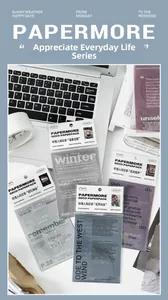 Detailed close-up of decorative vintage deco paper pack with classic English literature quotes