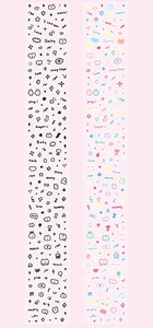 Detailed view of cute cartoon animal stickers featuring bears and cats for scrapbooking