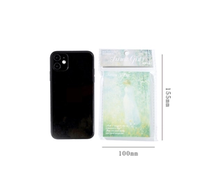 Detailed size view of Forest Girl impressionist oil painting decorative memo pads