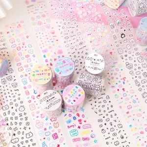 Cartoon Line Puppy Washi Tape Die-cut Paper Decorative Tape For Journaling Scrapbooking DIY Stationery Art Supplies