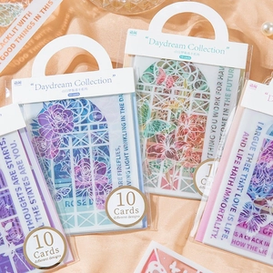 Floral PET decorative transparent cards from Daydream Collection for DIY scrapbooking