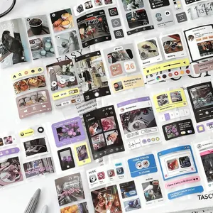Washi Paper Korean Style Vintage UI Design Music Player Pattern Decorative Scrapbooking Sticker Tape Creative Stationery DIY