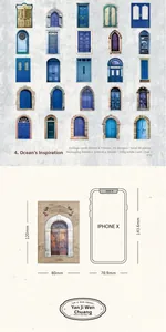 Macro view showing 50 vintage hollow window door scrapbooking cards with floral designs