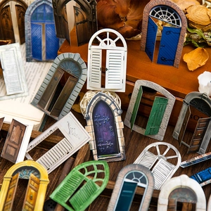 Vintage 3D seasonal hollow window cardstock stickers for scrapbooking decor