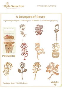 Détails de 10 papiers dentelle motifs roses pour scrapbooking et décoration de journal