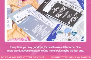 Detail of minimalist English text decorative stickers for DIY scrapbooking and journals