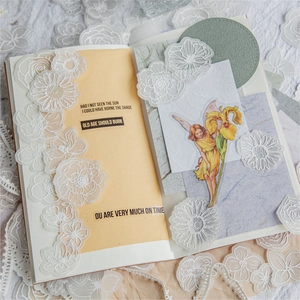 Autocollants floraux en vélin translucide et décalcomanies de fées vintage pour scrapbooking