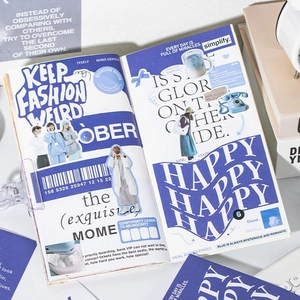 Yuxian Eleventh Chapter Series INS Korean style stickers in Klein blue theme for DIY decor