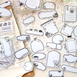Serie Crepúsculo 50 pegatinas en blanco y negro para decoración de diarios DIY