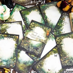 Gothic retro rose decorative scrapbooking paper set with vintage floral forest designs
