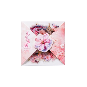 Encounter cherry blossoms series sticker set with shell light decor for DIY journaling