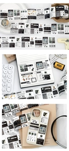 Detail of UI-inspired washi tape featuring social media and music player designs