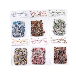 Pegatinas PET serie Flower Frame Museum con marcos barrocos vintage para scrapbooking DIY