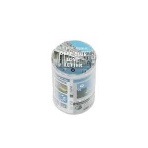 Information Age deep blue decorative washi tape for social media themed DIY journaling