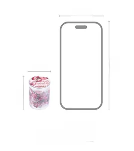 PET butterfly shadow floral tape roll dimensions 39x50mm compared to phone size