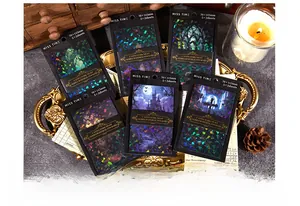 Gothic-Schlossaufkleber mit Laser-Hologramm für DIY-Journals und Dekorationen