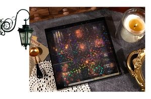 Gothik-Schlossaufkleber mit bunten Holografie-Effekten für DIY-Scrapbooking-Projekte