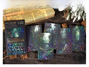 Laser-Hologramm-Aufkleber mit dunklem Schloss für Vintage DIY Scrapbooking Deko