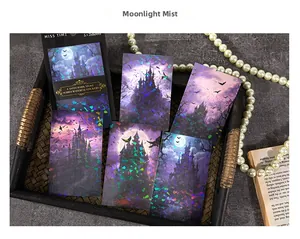 Detaillierte holografische Schlossaufkleber für Vintage-DIY-Journaling im Dark-Fantasy-Stil