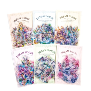 DREAM HOUSE collection 6-pack PET stickers with fantasy castle and forest themes