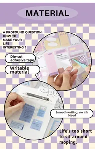 Macrodetail van beschrijfbare stickers met geometrische patronen en checklists