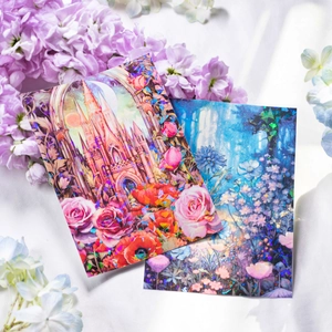 Pegatinas Washi Flores Vintage Serie Garden Deep Proceso Brillo de Concha Material de Decoración para Scrapbooking Journaling