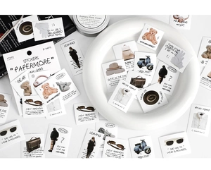 Detail of PaperMore lifestyle stickers with 30 pieces of retro hand-drawn DIY motifs