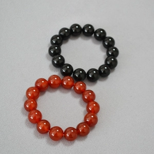 Bracelet à Grosses Perles Rondes en Agate pour Femmes Hommes Bijoux en Pierre Naturelle Élastique à la Mode Audacieuse