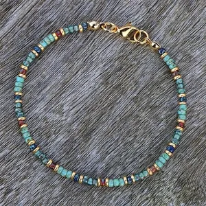 Handmade Bohemian Miyuki Glass Seed Bead Bracelet Anklet Necklace For Women Retro Elegant Jewelry With Gold Plated Copper
