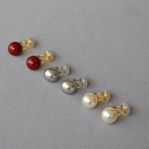 Boucles D'oreilles À Clip Élégantes En Künstliche Perles D'imitation Pour Oreilles Non Percées Laiton Plaqué Or Design Anti Douleur