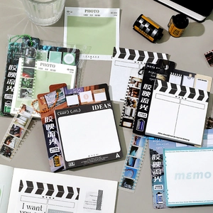NOTE FOR Vintage Speelfilm Memoblok Retro Fotografie Scrapbook Materiaal 120 Vellen 3 Patronen DIY Decoratie Briefpapier