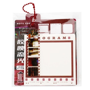 NOTE FOR filmthema briefpapierset met 120 vintage memovelletjes en filmstrip bladwijzers