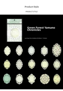 Vue détaillée de 15 papiers dentelle vintage de la collection Yamano Chronicles