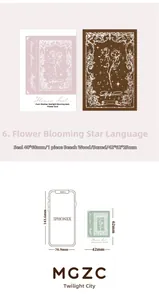 Detail of vintage beechwood rubber stamp showing dimensions and floral pattern engraving