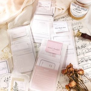 Retro aesthetic stationery memo pads with perforated sheets for scrapbooking and DIY crafts