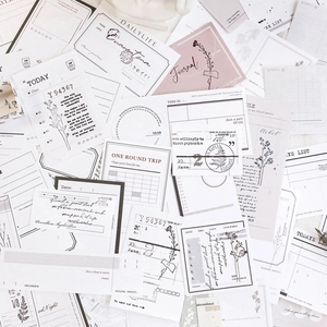 Vintage aesthetic journal scrapbooking paper pack with retro tickets and artistic labels