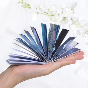 Mini carnet d'autocollants paysages pour scrapbooking avec 50 pages de photos artistiques
