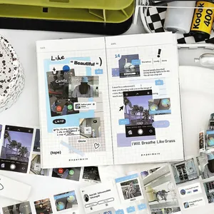 Lot d'autocollants décoratifs style réseaux sociaux pour journal et scrapbooking créatif