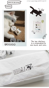Detailed view of Little Black Cat washi tape set with stickers and packaging paper