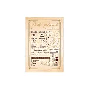 Tampons hebdomadaires en bois vintage pour décoration créative de journal DIY et planning
